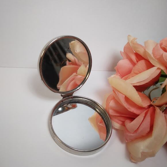 Vtg Treville West Germany Striped Double Fold Mirror, Makeup, Travel, Vanity - Picture 3 of 9